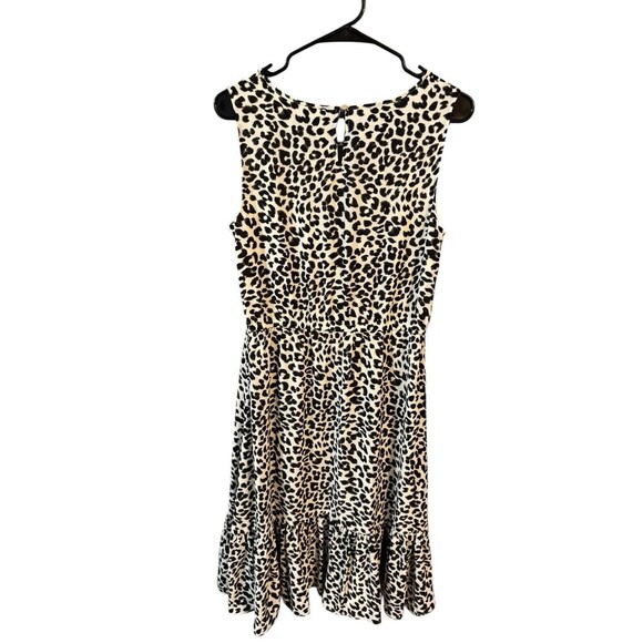 NWT Talbots Women’s  Size 6 Leopard Print Ruffle Hem Sleeveless Tank Maxi Dress - Picture 2 of 6